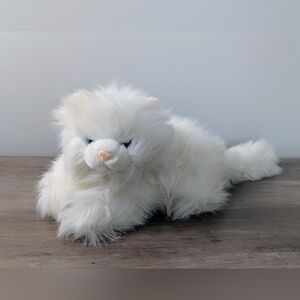 Vintage Kitty Kitty Kittens White Persian Cat Fluffy Blue Eyes A&A Plush 1992